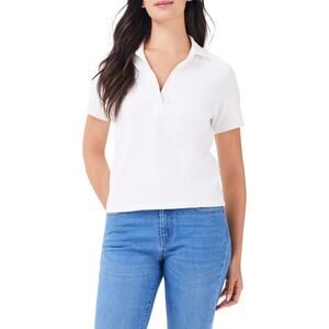 NIC+ZOE Women's Polo T-Shirt White Size XXL 0595